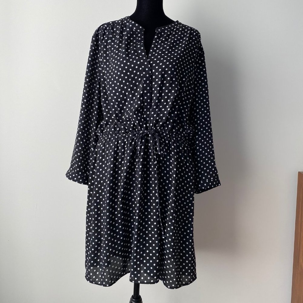 Daniel Rainn Cinch Waist Polka Dot Dress